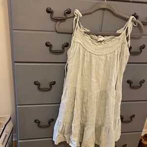 Olivaceous Light Green Mini Dress